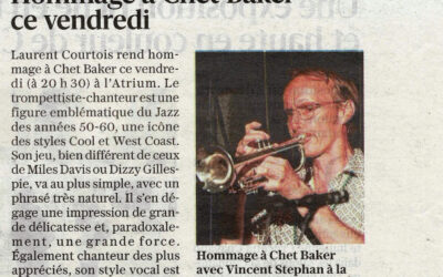 Ce soir Hommage Chet Baker, article du DL